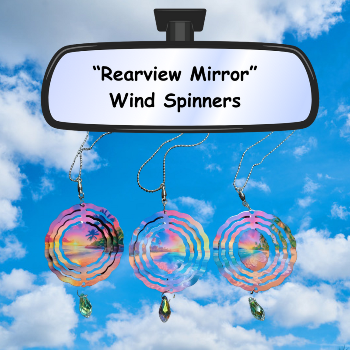 Green and Red Hummingbird wind spinner