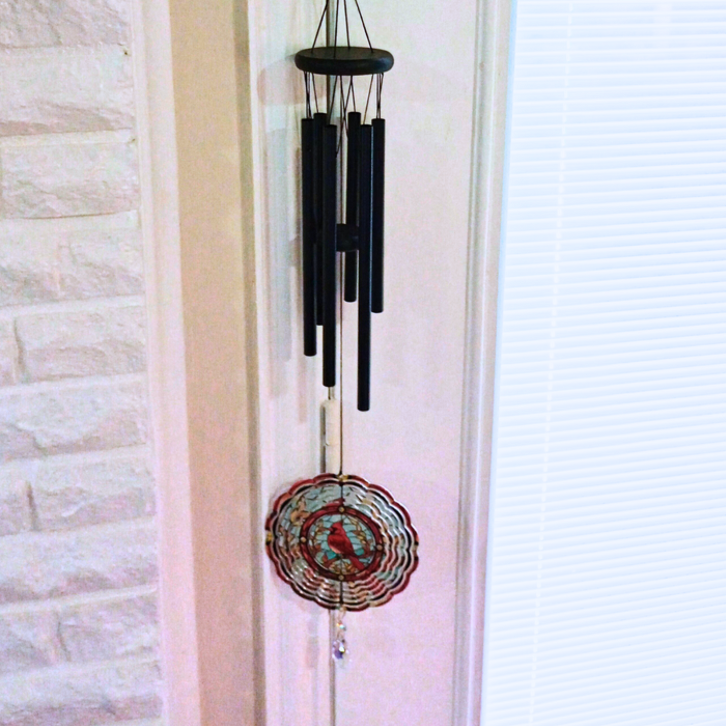 Cardinal Double Wind Spinner Wind Chime