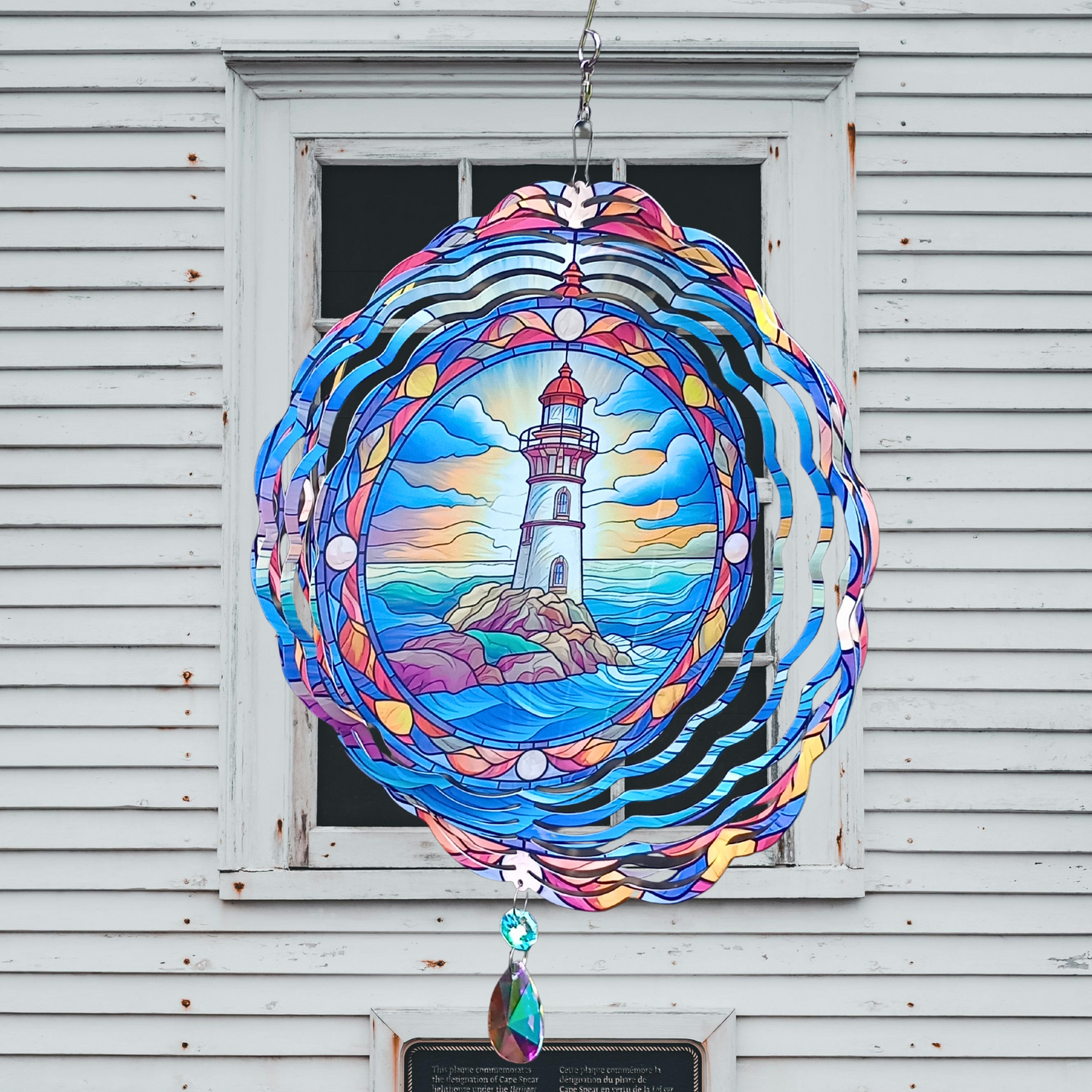 Lighthouse wind spinner