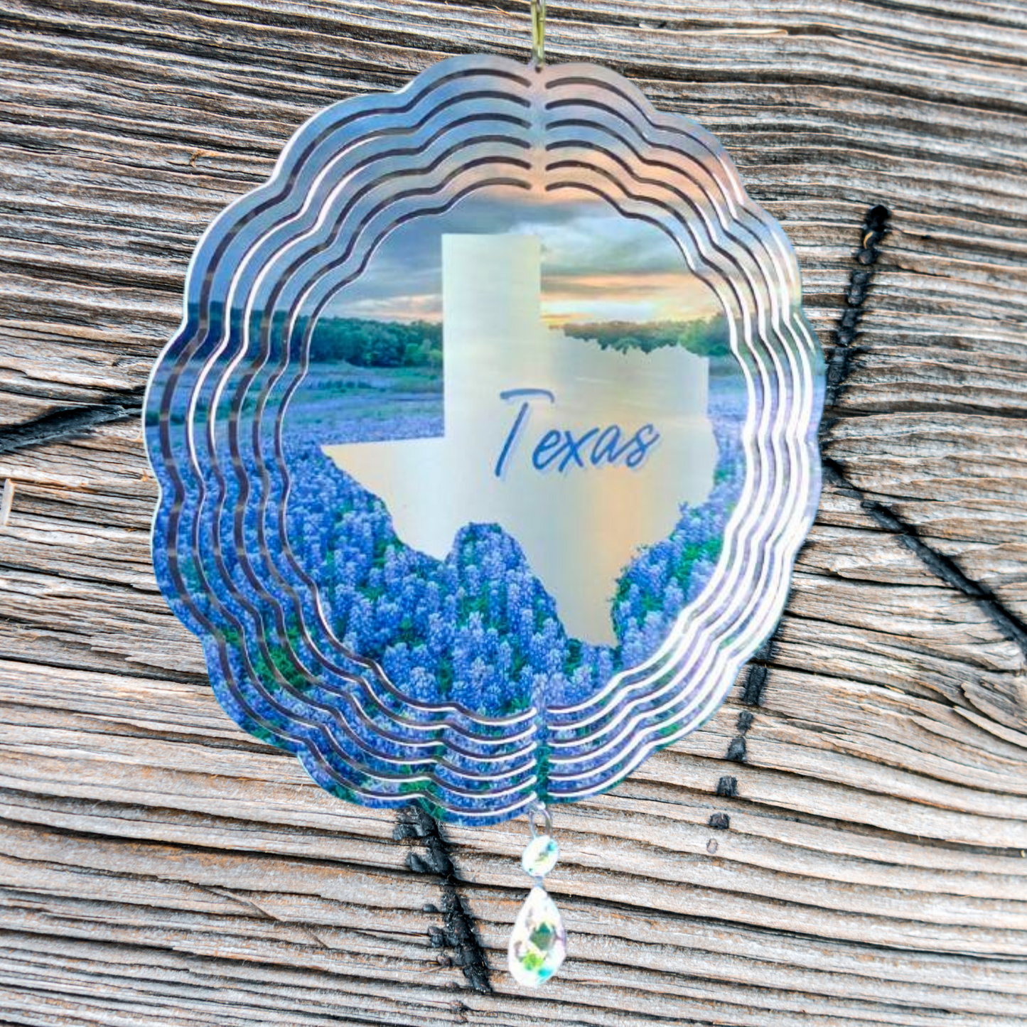 Texas Bluebonnet Sunrise wind spinner