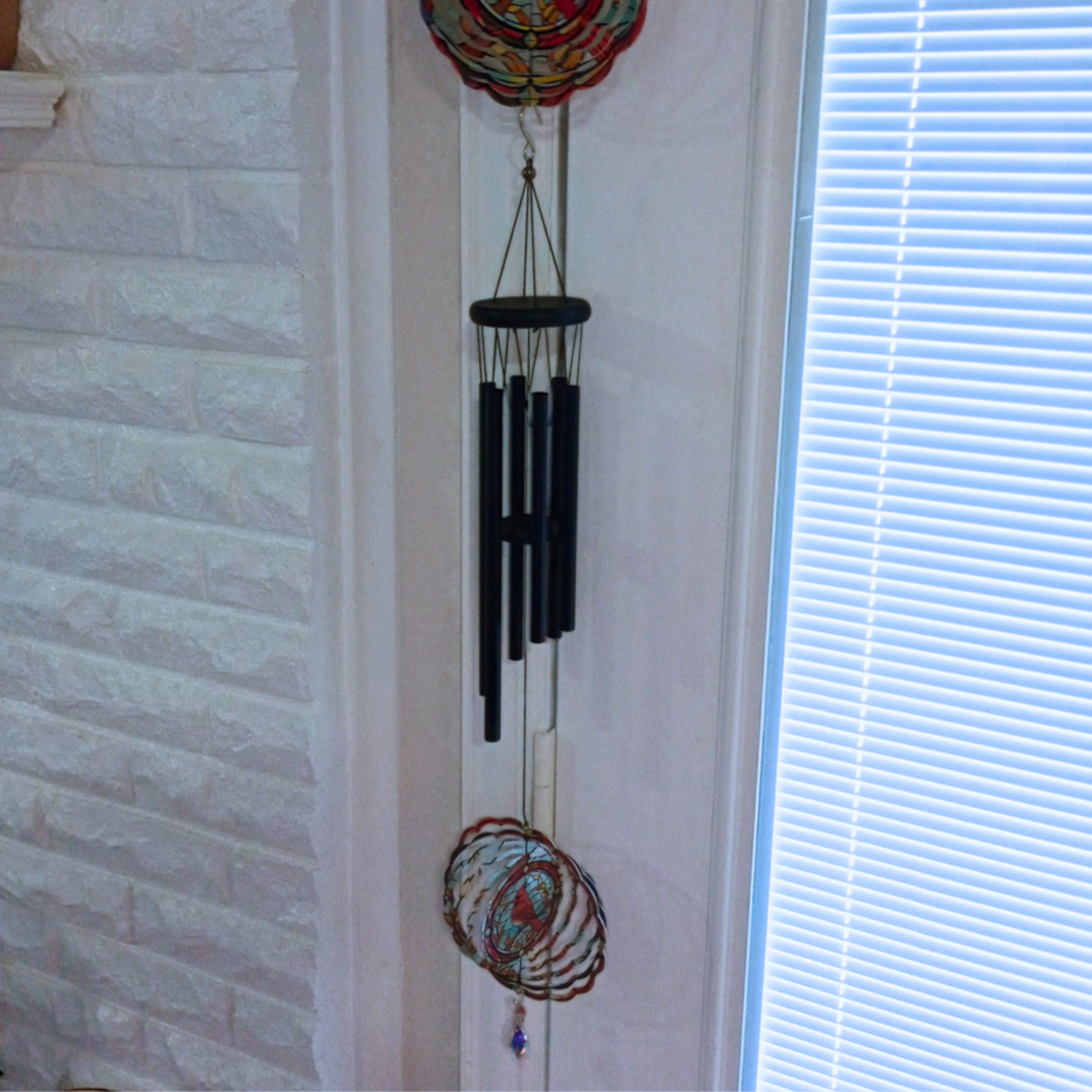 Cardinal Double Wind Spinner Wind Chime