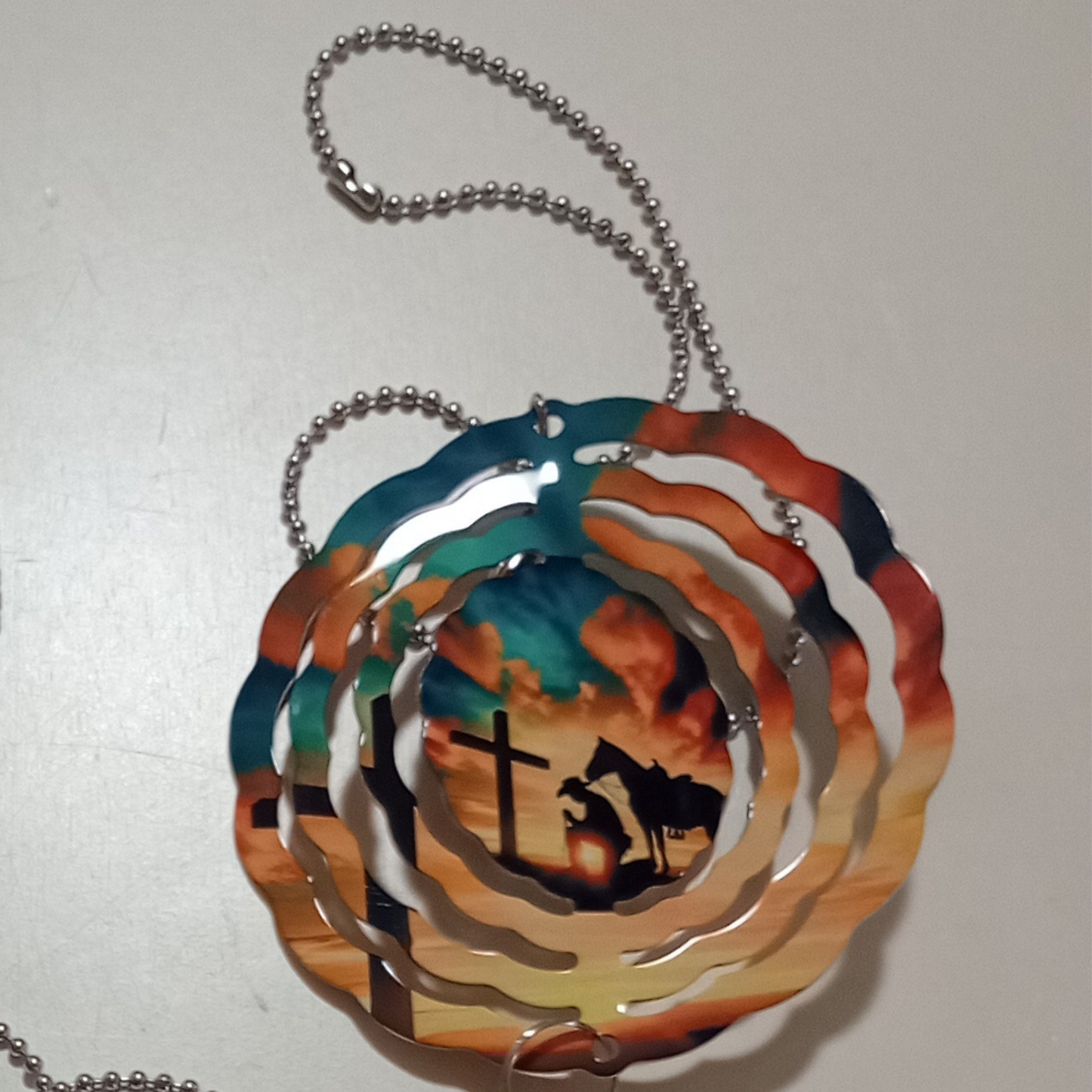 Cowboy Prayer wind spinner