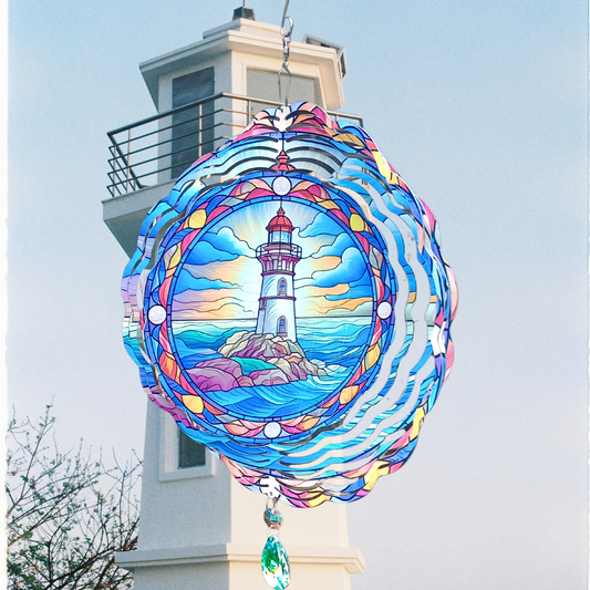 Lighthouse wind spinner