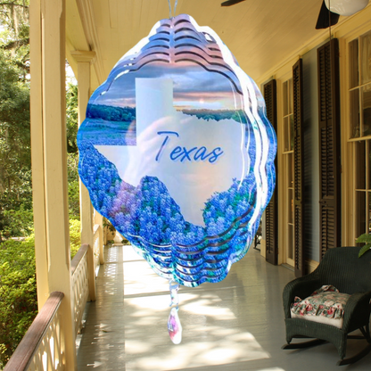 Texas Bluebonnet Sunrise wind spinner