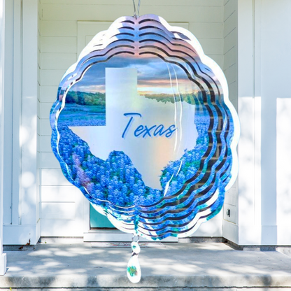 Texas Bluebonnet Sunrise wind spinner