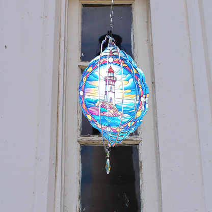 Lighthouse wind spinner